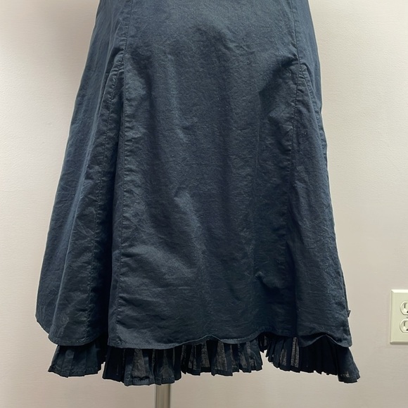 Gap Cotton Spaghetti Strap Fit and Flare Ruffled Hem Dress 8 - Picture 8 of 16